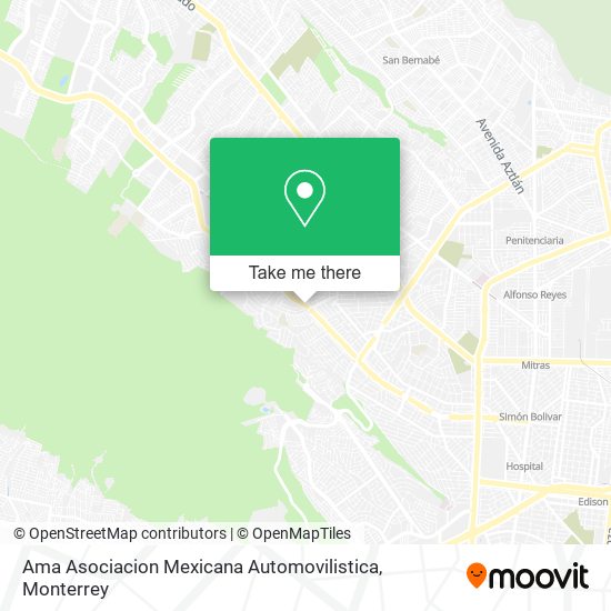 Mapa de Ama Asociacion Mexicana Automovilistica