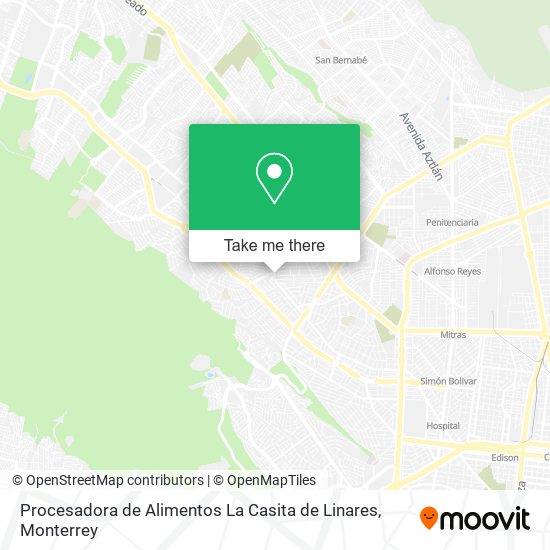 Mapa de Procesadora de Alimentos La Casita de Linares