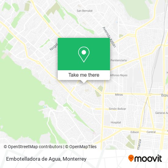 Embotelladora de Agua map