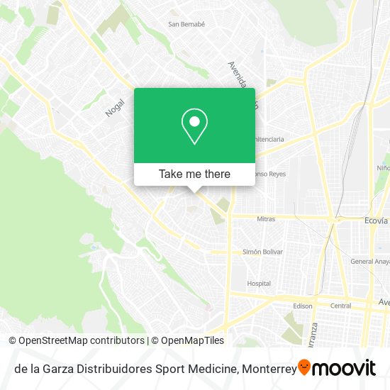 de la Garza Distribuidores Sport Medicine map