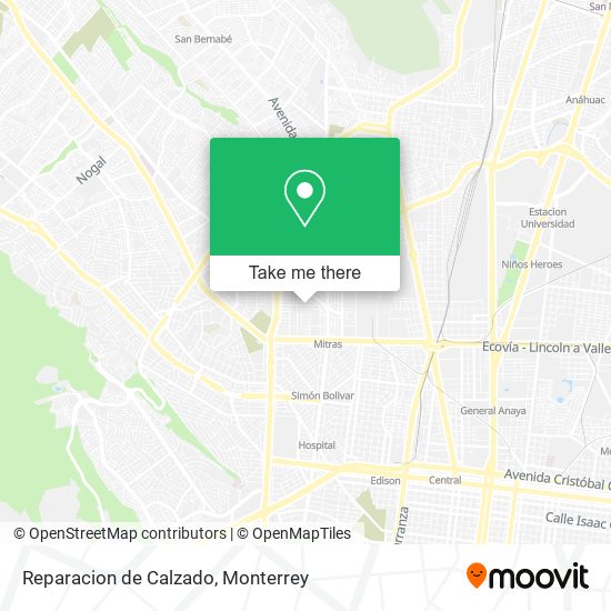 Mapa de Reparacion de Calzado