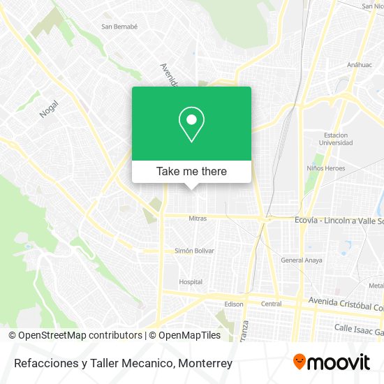 Refacciones y Taller Mecanico map