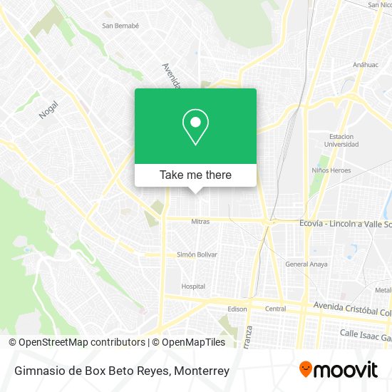 Gimnasio de Box Beto Reyes map
