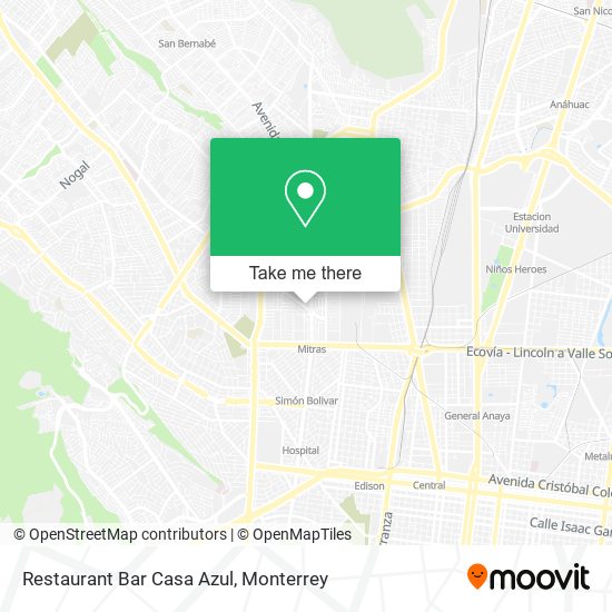 Restaurant Bar Casa Azul map