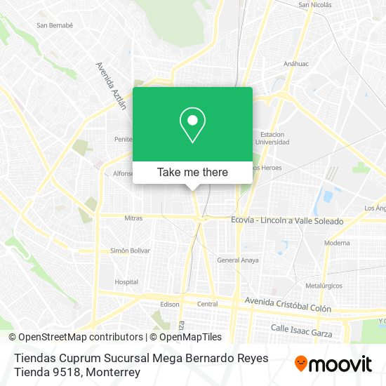 Tiendas Cuprum Sucursal Mega Bernardo Reyes Tienda 9518 map