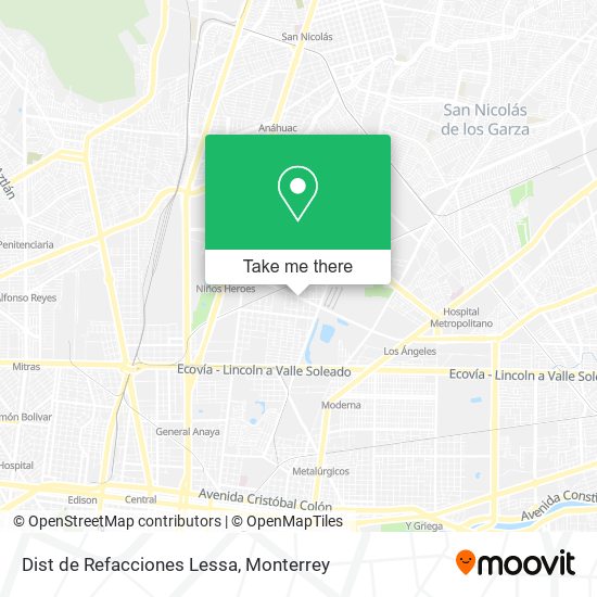 Dist de Refacciones Lessa map