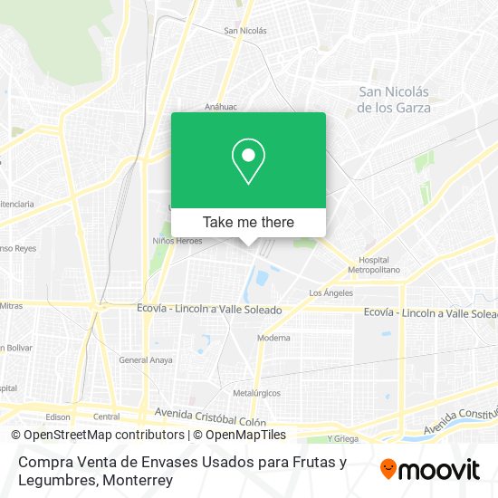 Compra Venta de Envases Usados para Frutas y Legumbres map