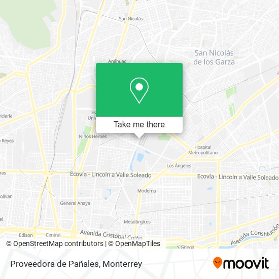 Proveedora de Pañales map