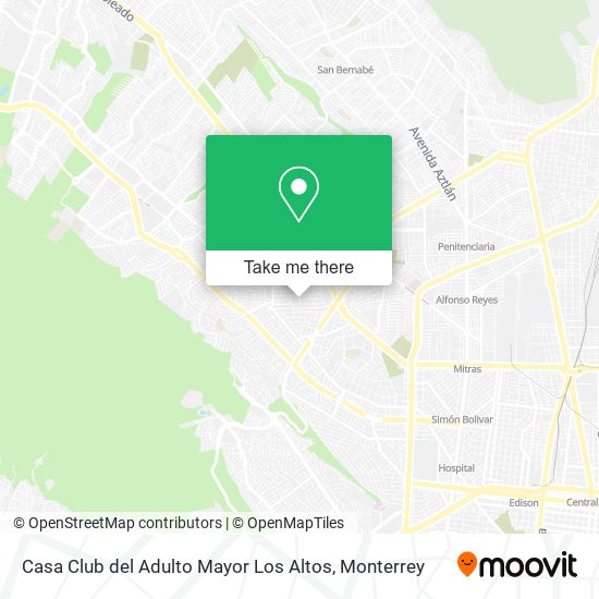 Casa Club del Adulto Mayor Los Altos map