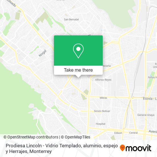 Mapa de Prodiesa Lincoln - Vidrio Templado, aluminio, espejo y Herrajes