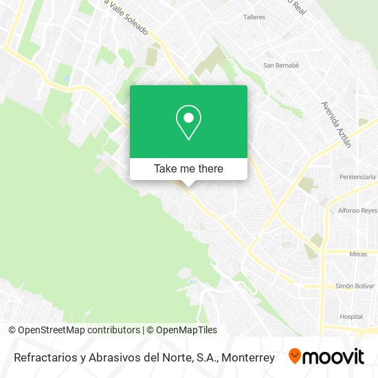 Mapa de Refractarios y Abrasivos del Norte, S.A.