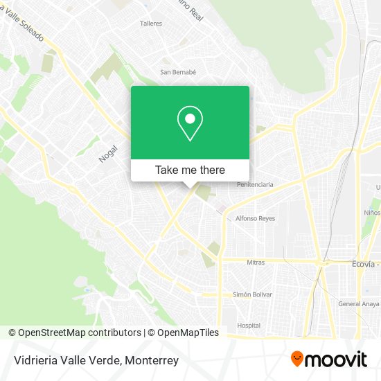 Vidrieria Valle Verde map