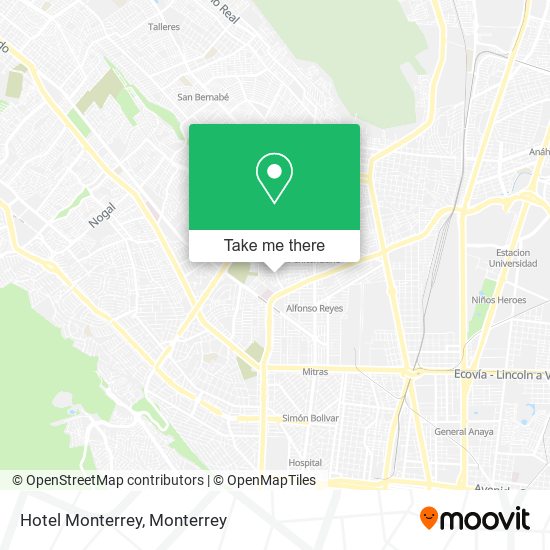 Hotel Monterrey map