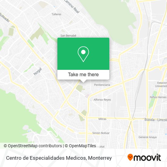 Centro de Especialidades Medicos map