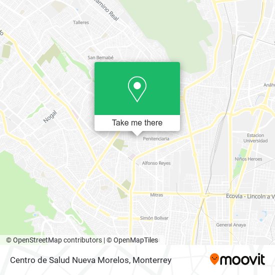 Mapa de Centro de Salud Nueva Morelos