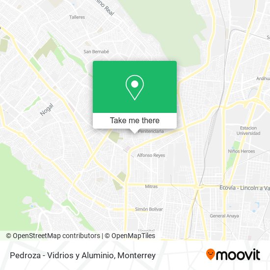Pedroza - Vidrios y Aluminio map