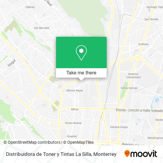 Distribuidora de Toner y Tintas La Silla map