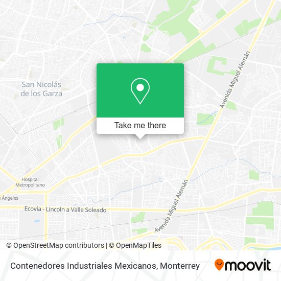 Contenedores Industriales Mexicanos map