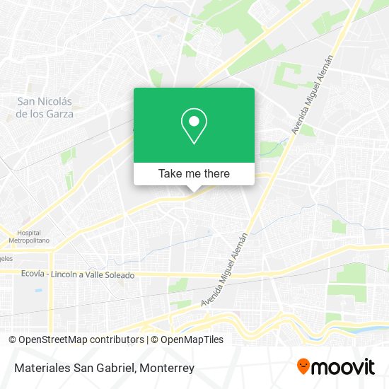 Materiales San Gabriel map