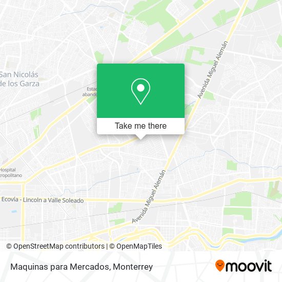 Maquinas para Mercados map