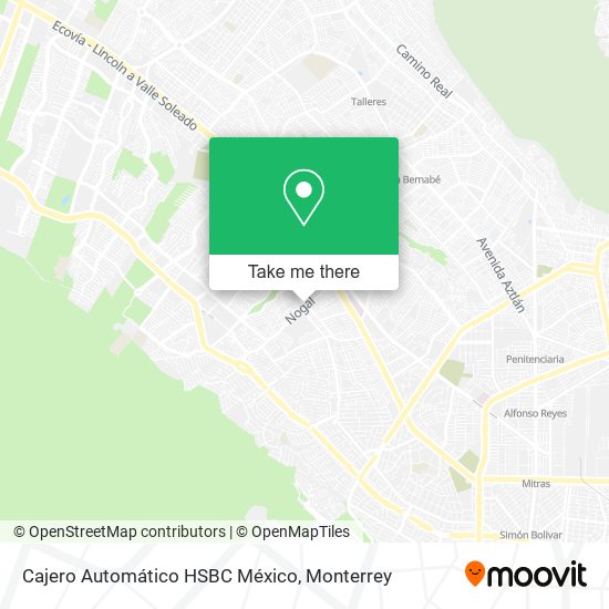 Cajero Automático HSBC México map