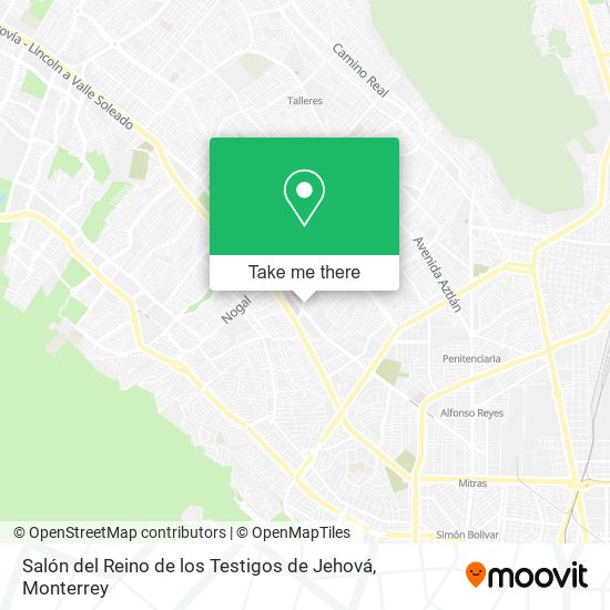 Salón del Reino de los Testigos de Jehová map