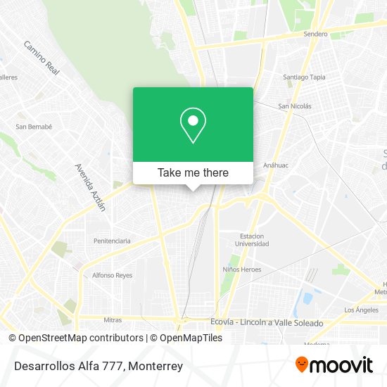 Mapa de Desarrollos Alfa 777