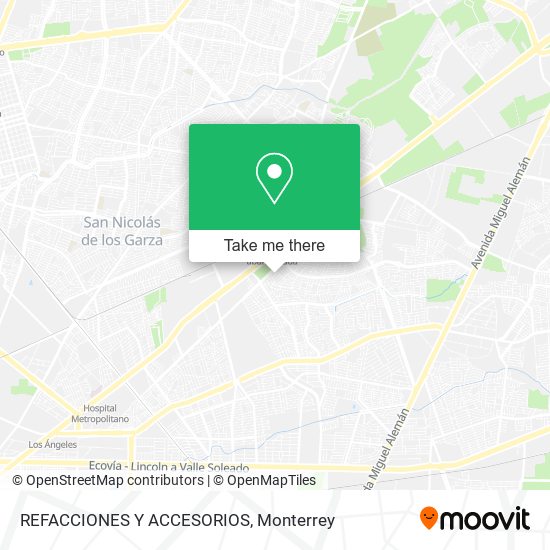 Mapa de REFACCIONES Y ACCESORIOS