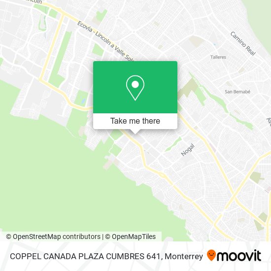 Mapa de COPPEL CANADA PLAZA CUMBRES 641
