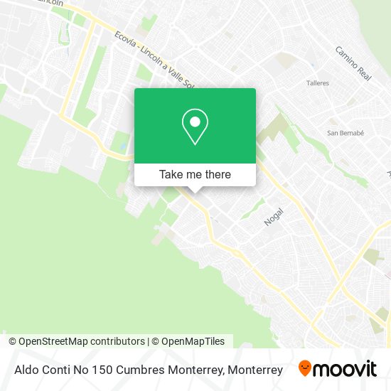 Aldo Conti No 150 Cumbres Monterrey map