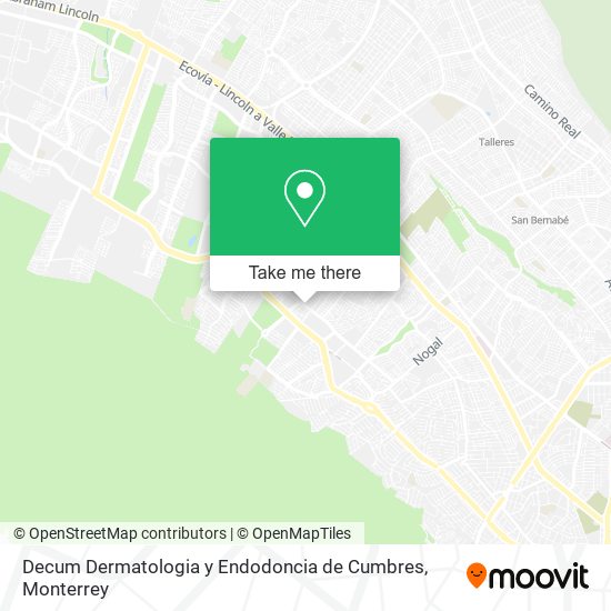 Decum Dermatologia y Endodoncia de Cumbres map