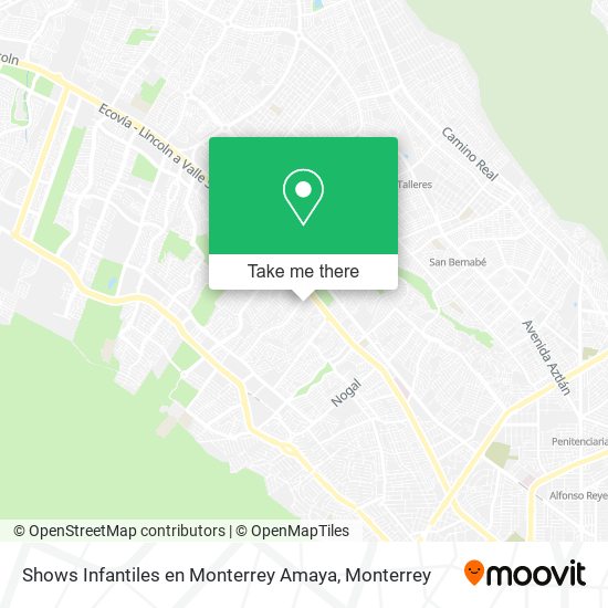 Shows Infantiles en Monterrey Amaya map