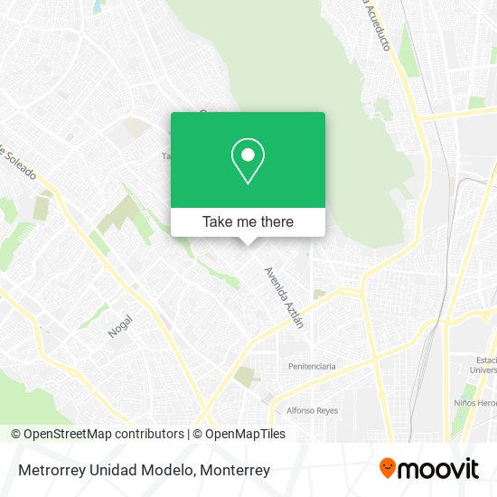 Metrorrey Unidad Modelo map