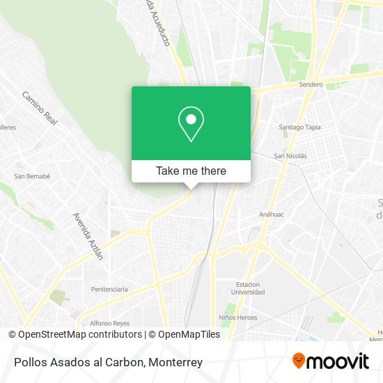 Mapa de Pollos Asados al Carbon