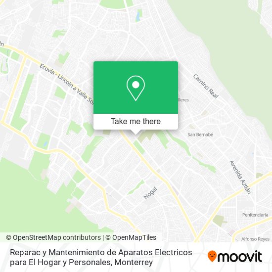 Reparac y Mantenimiento de Aparatos Electricos para El Hogar y Personales map