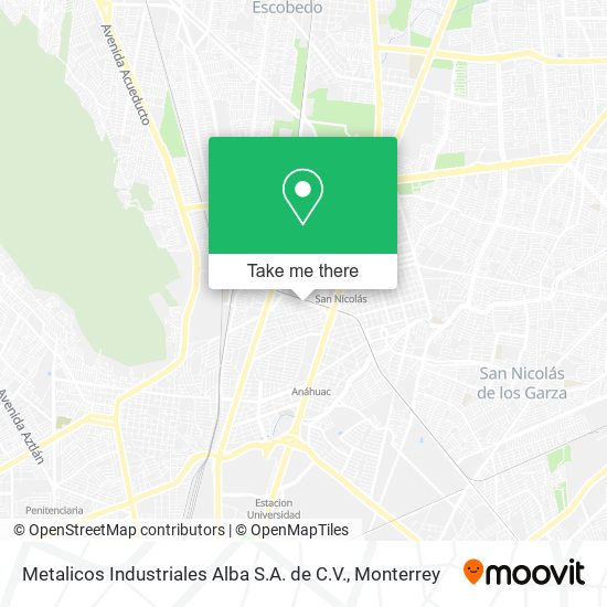Metalicos Industriales Alba S.A. de C.V. map