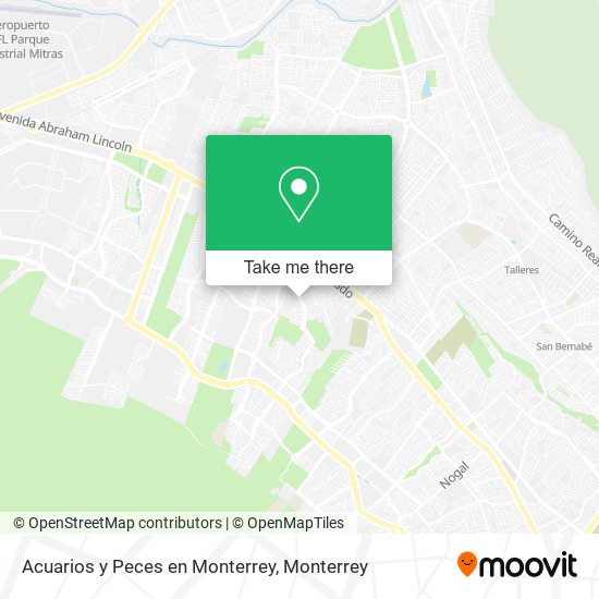 Acuarios y Peces en Monterrey map