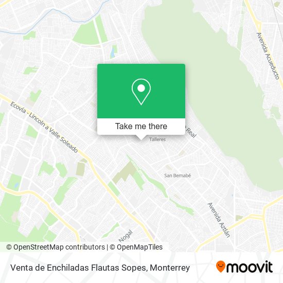 Mapa de Venta de Enchiladas Flautas Sopes
