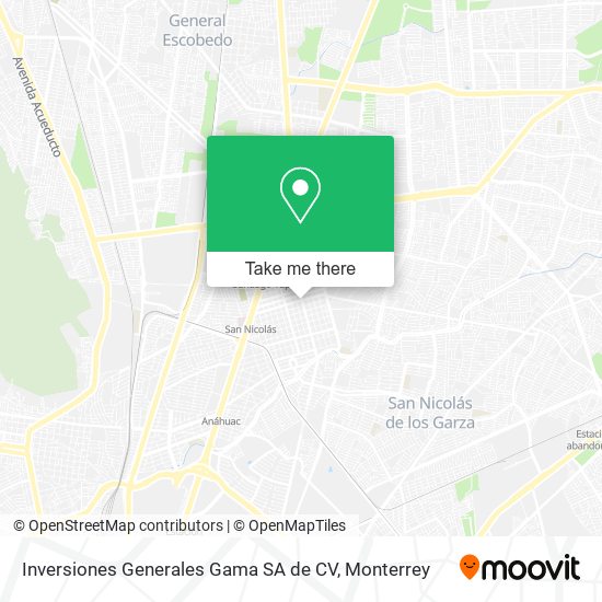 Mapa de Inversiones Generales Gama SA de CV