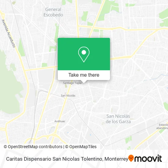 Caritas Dispensario San Nicolas Tolentino map