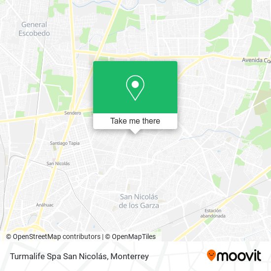 Mapa de Turmalife Spa San Nicolás
