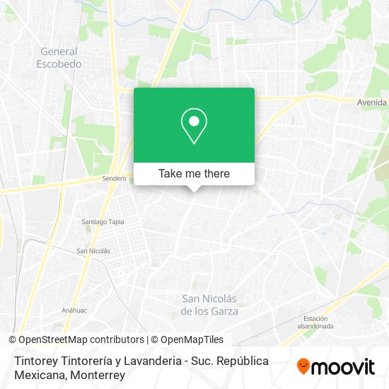 Tintorey Tintorería y Lavanderia - Suc. República Mexicana map