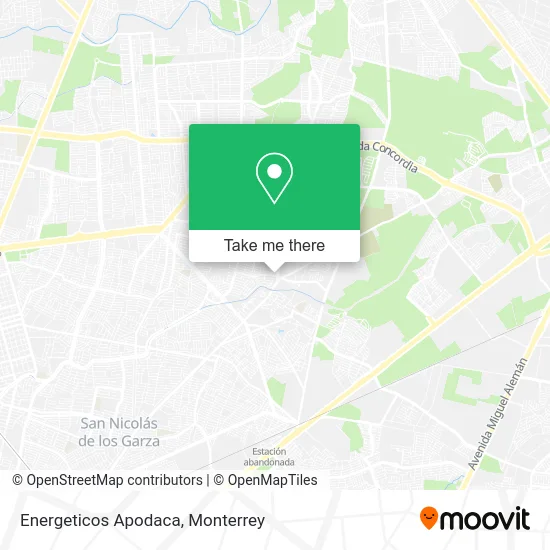 Energeticos Apodaca map