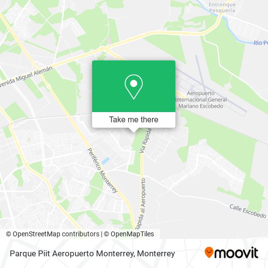 Parque Piit Aeropuerto Monterrey map