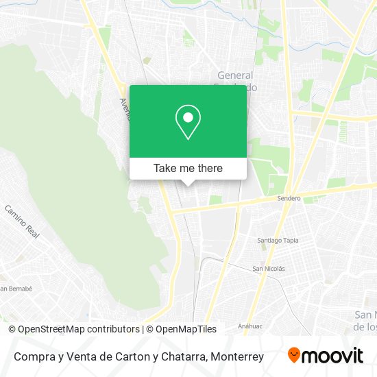 Mapa de Compra y Venta de Carton y Chatarra