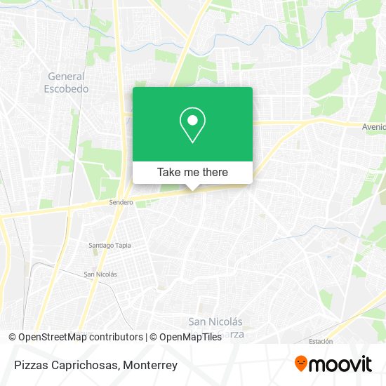 Pizzas Caprichosas map