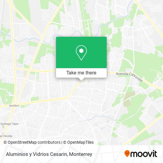 Mapa de Aluminios y Vidrios Cesarin