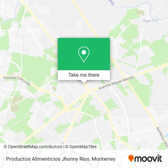 Productos Alimenticios Jhonny Rios map