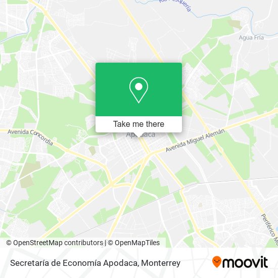 Mapa de Secretaría de Economía Apodaca