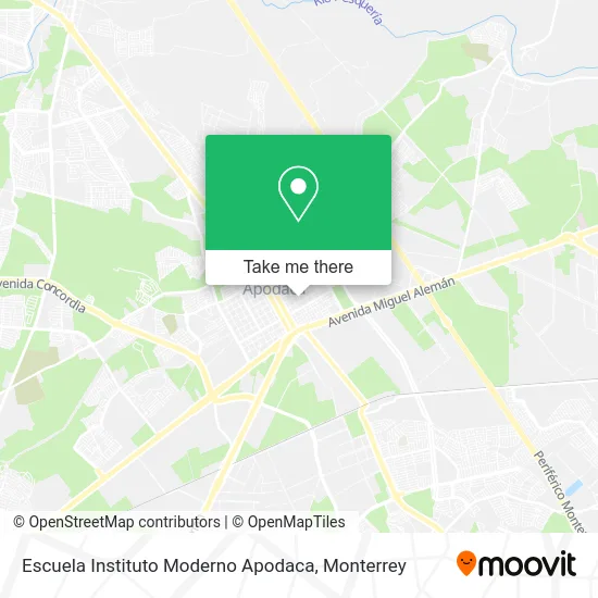 Escuela Instituto Moderno Apodaca map